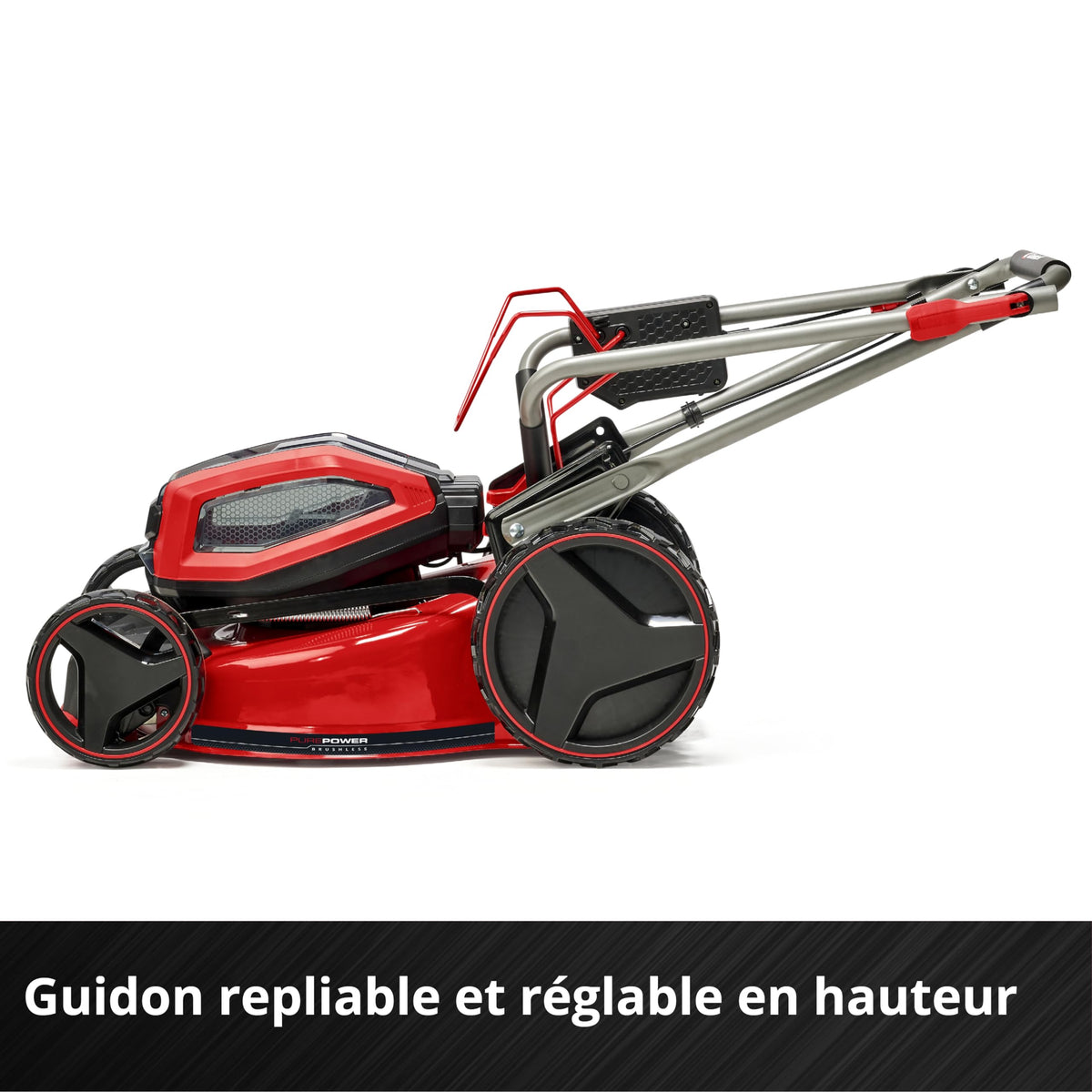 Einhell Professional Tondeuse à gazon sans fil GP-CM 36/47S Li BL (4x4,0Ah) Power X-Change (36V, moteur Brushless, Coupe à 47cm, Bac de 65L) Livré avec 4 Batteries 4,0Ah et 2 Chargeurs doubles
