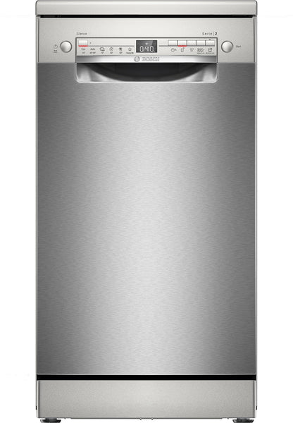 Bosch SPS2HKI58E, Série 2, Lave-vaisselle pose-libre, 45 cm, 10 couverts, Home connect, Inox