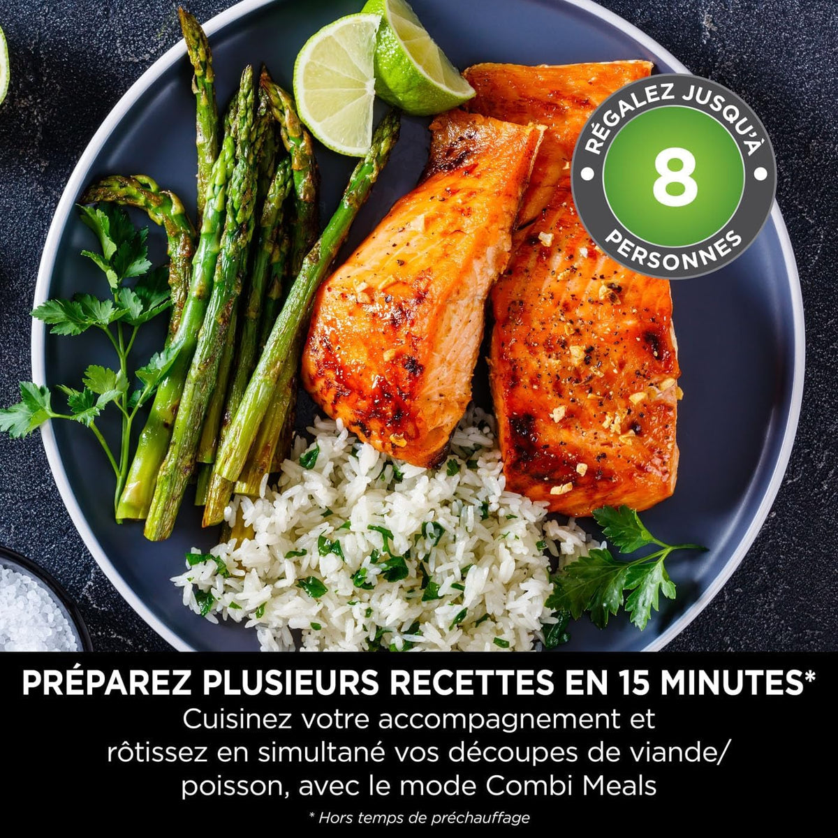 Ninja Combi 12-en-1 Multi-Cuiseur, Four & Friteuse sans huile, 12 Fonctions de Cuisson, Repas de Taille Familiale en 15 Minutes*, avec Plateau de Cuisson,Poêle et Guide de Recettes, Gris, SFP700EU.