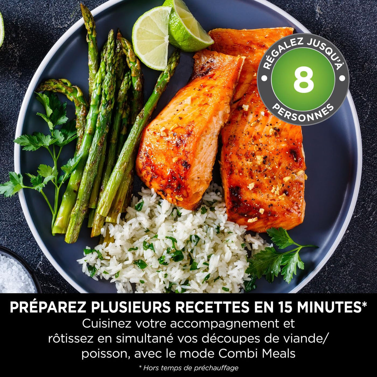 Ninja Combi 12-en-1 Multi-Cuiseur, Four & Friteuse sans huile, 12 Fonctions de Cuisson, Repas de Taille Familiale en 15 Minutes*, avec Plateau de Cuisson,Poêle et Guide de Recettes, Gris, SFP700EU.
