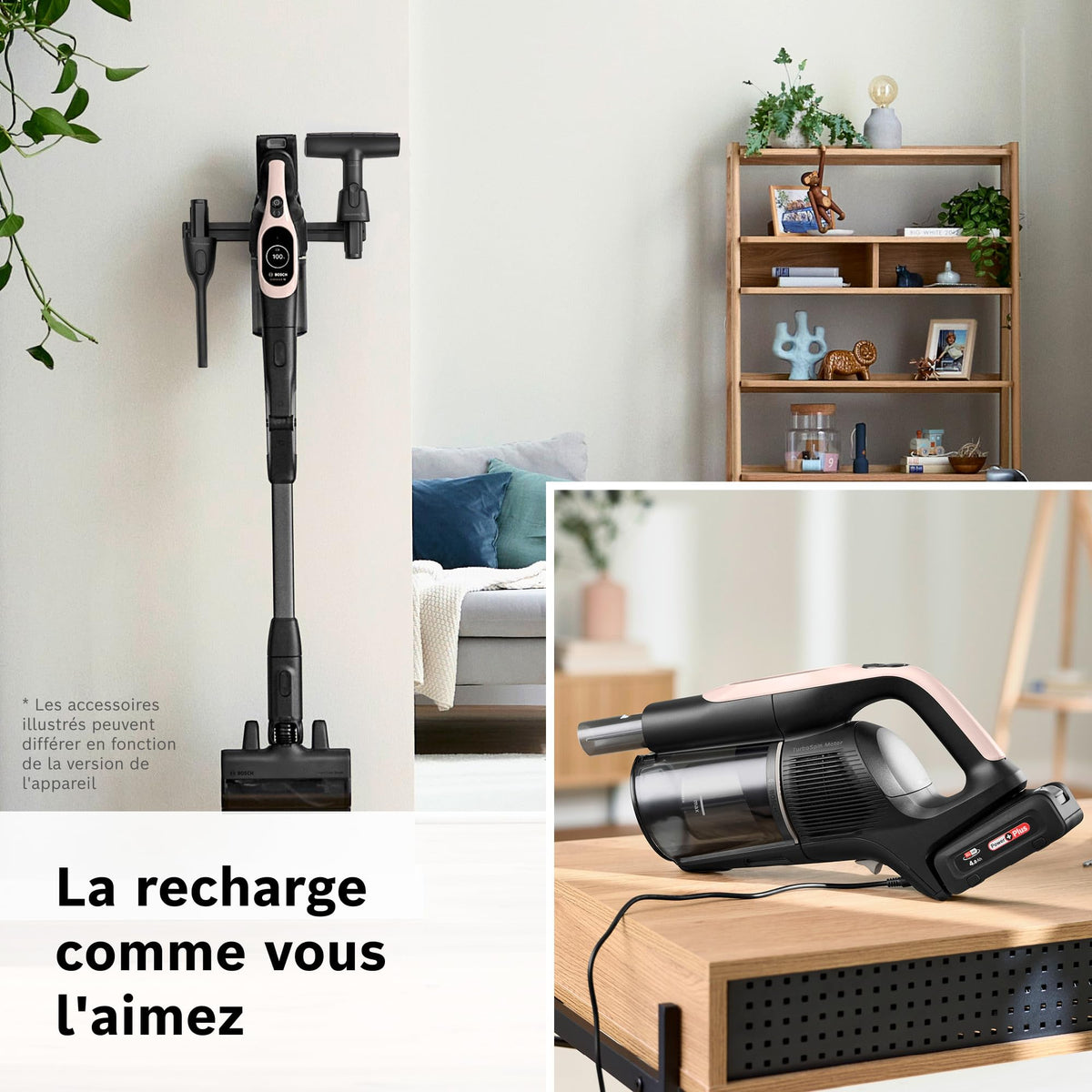 Bosch, aspirateur Balai sans Fil, Unlimited 10, Batterie 4.0 Ah, Technologie MicroClean, bac à poussière Facile à Vider, Tube Flexible, éclairage LED, Rose, BKS1041RHF