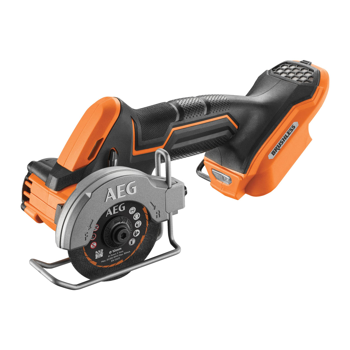 AEG - Duo Brushless : Perceuse à percussion Brushless Subcompact 18V, mini scie multi-matériaux Brushless Subcompact 18V, 2 batteries 2,0 Ah, chargeur, sac - JP18A2SBL-202B