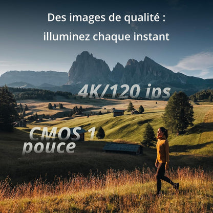 DJI Osmo Pocket 3, digital camera vlog CMOS 1'' et Vidéo 4K/120 ips, Stabilisation à 3 axes, MAP rapide,Suivi Facial/Objets,Écran tactile rotatif 2",p