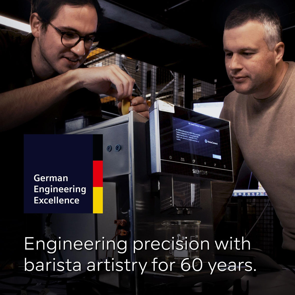 SIEMENS EQ700 Machine à café entièrement automatique grain à tasse, écran tactile de 5 pouces, préparation froide et lente de préparation, cappuccinatore, plus de 34 boissons de café, connexion au