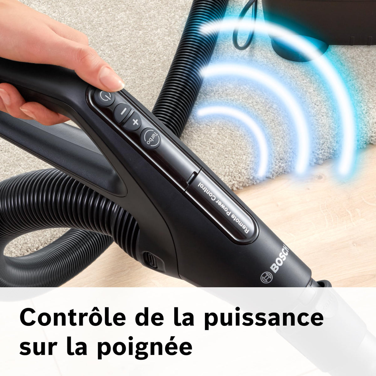 Bosch Electroménager, Série 6, ProSilence BGB6SIL1, aspirateur traîneau avec sac, niveau sonore de 66 dB(A), filtre hygiénique HEPA, moteur puissant, blanc