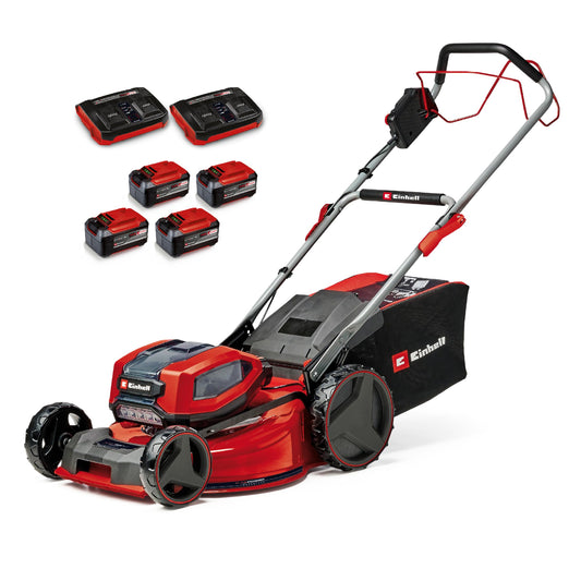 Einhell Professional Tondeuse à gazon sans fil GP-CM 36/52 S Li BL (4x5,2Ah) Power X-Change (36V, moteur brushless, Coupe à 52cm) Livré avec 4 Batteries 5,2 Ah et 2 Chargeurs doubles