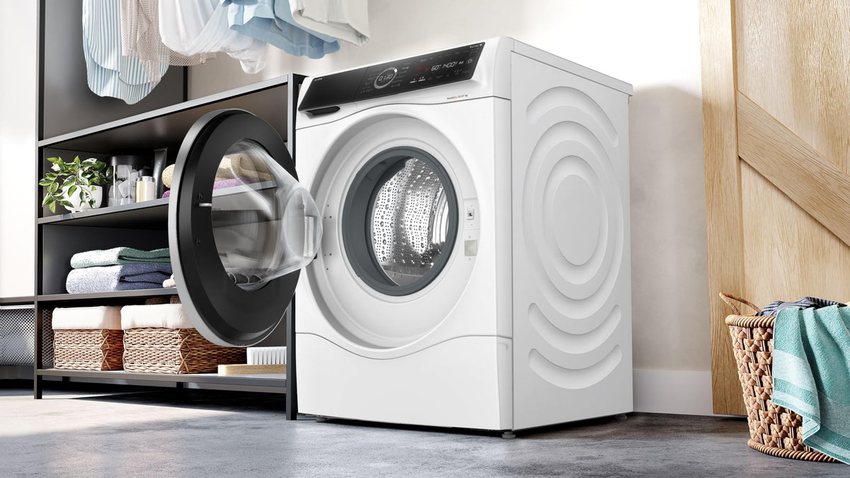 Bosch WNC254A0FR, Série 8, Lave-linge séchant, Pose-libre, 10,5 kg, 1400 trs/min, Blanc