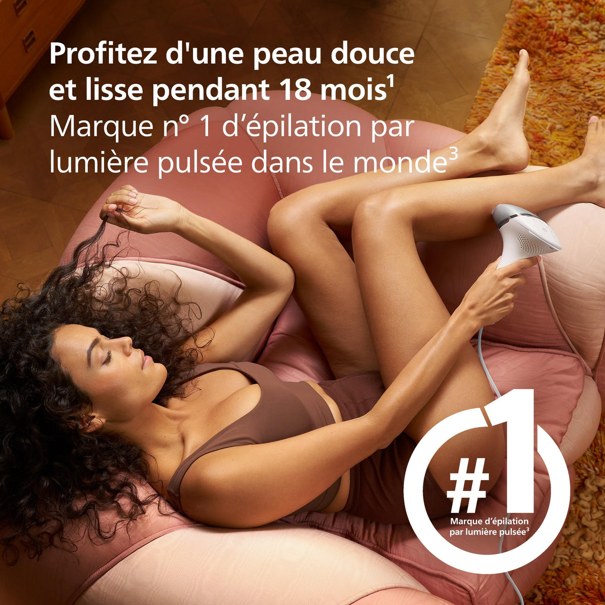 Philips Lumea série 8000 - épilateur à lumière pulsée, alternative à l'épilation laser, technologie SenseIQ, 3 embouts pour le corps, le visage et les zones de précision, BRI946/00