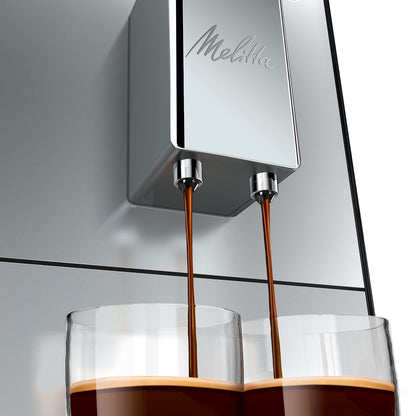 Melitta Solo Sandy Grey, Machine à Café à Grains avec Broyeur et Système d'Extraction des Arômes, Affichage LED, Mode 1 à 2 Tasses, Expresso, Automatique, E950-777, 1400W