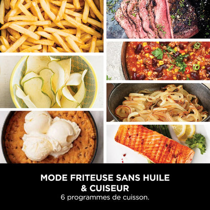 Ninja Speedi 10-en-1 Autocuiseur rapide, Air Fryer, Friteuse à air et Multicuiseur, 5.7L, Repas pour 4 en 15 minutes, Vapeur, Gril, Cuire au four, Rôtir, Mijoter et plus, Noir et Cuivre ON400EUCP