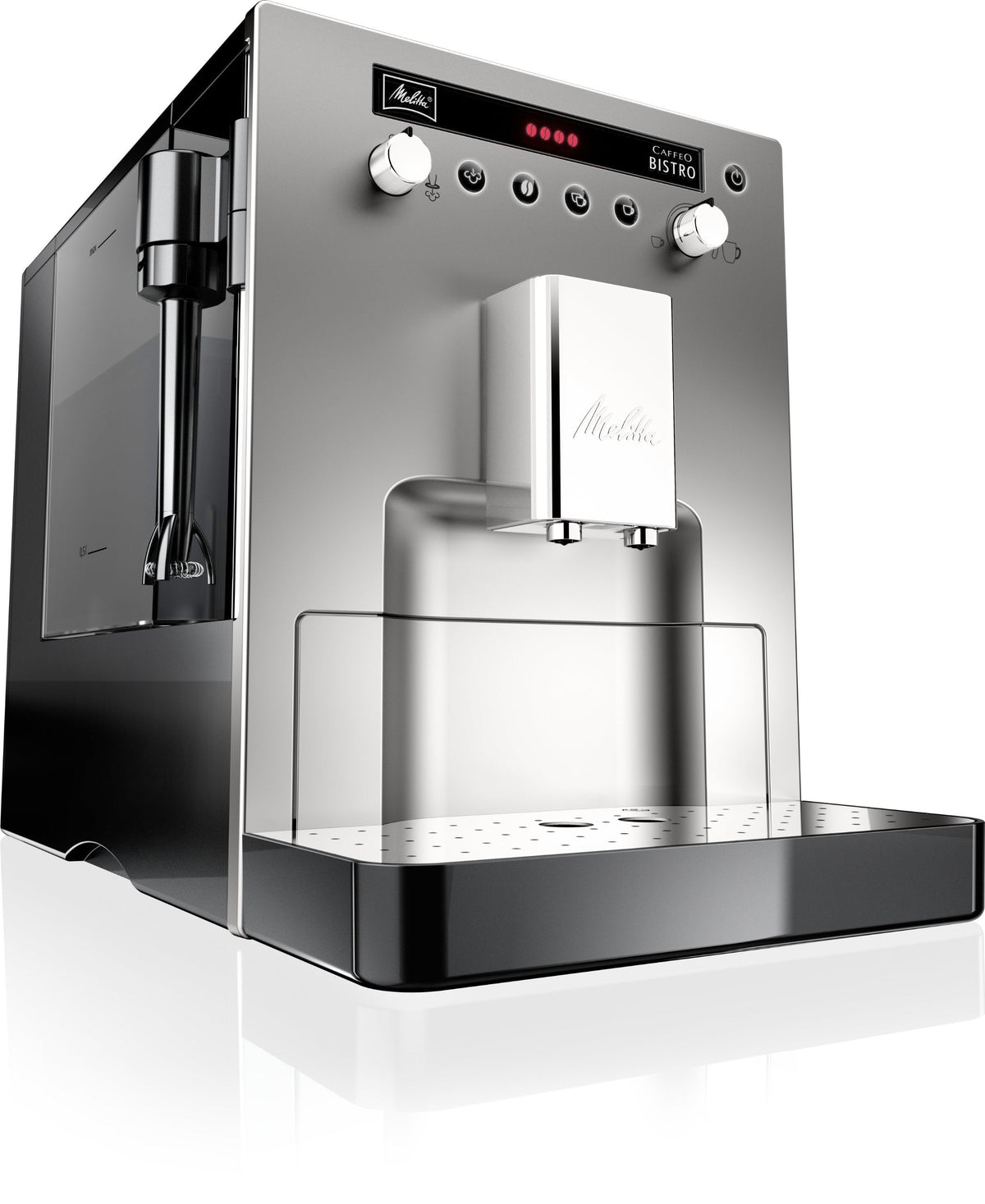 Melitta E 960-107 Caffeo Bistro- Machine Automatique à Café Expresso- Cappuccino- Argent- 15 bars