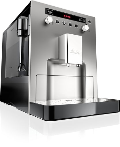 Melitta E 960-107 Caffeo Bistro- Machine Automatique à Café Expresso- Cappuccino- Argent- 15 bars