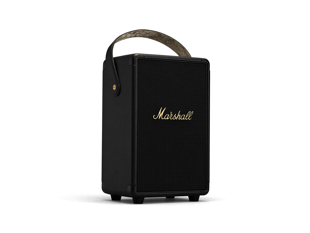 Marshall Tufton Haut-parleur de fête Bluetooth portable d'extérieur, résistant à l'eau IPX2 - Noir et laiton
