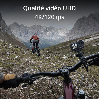 DJI Bundle Osmo Action 4 Aventure - Caméra étanche 4K/120 IPS, capteur 1/1,3 Pouce, D-Log M 10 Bits, FOV Ultra Large 155º, Jusqu’à 7 Heures 30 Min avec Trois Batteries supplémentaires pour vlogging