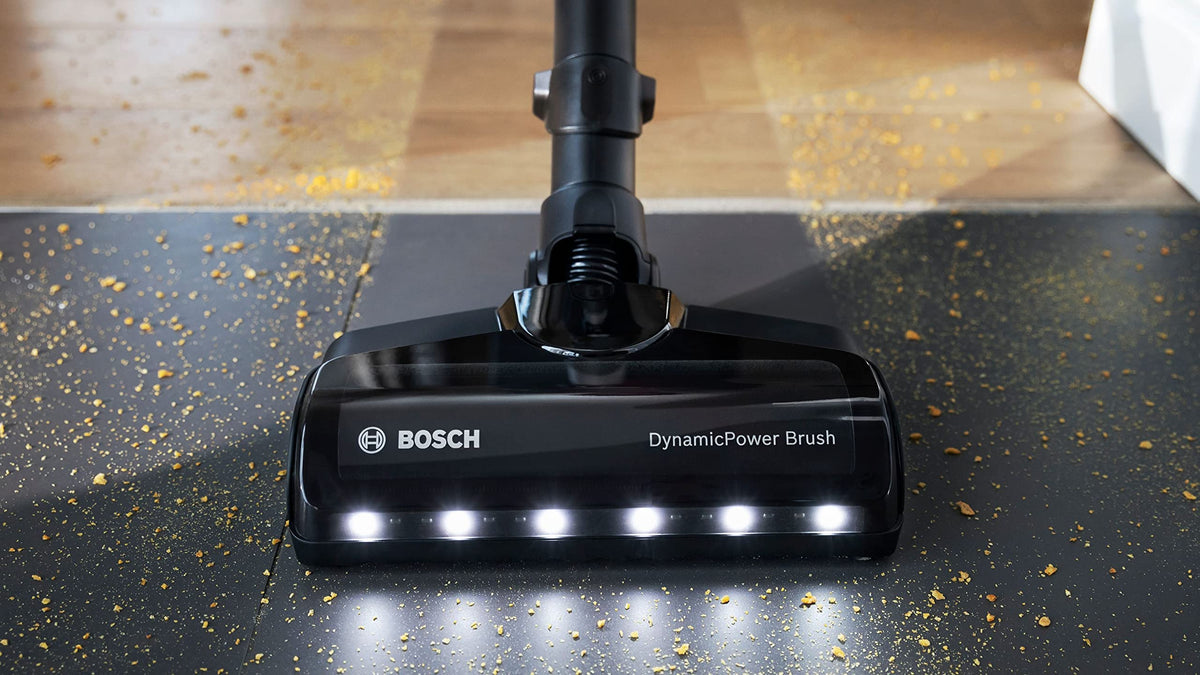 Bosch Electroménager Unlimited 7, BBS711W, aspirateur Balai, autonomie de 40 Min, Brosse motorisée avec éclairage LED, Batterie 3.0 Ah Power for All, Tube Flexible, Poids léger, Accessoires, Blanc