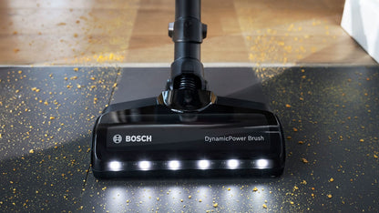 Bosch Electroménager Unlimited 7, BBS711W, aspirateur Balai, autonomie de 40 Min, Brosse motorisée avec éclairage LED, Batterie 3.0 Ah Power for All, Tube Flexible, Poids léger, Accessoires, Blanc