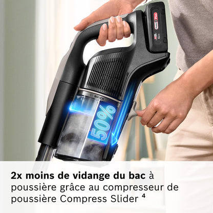 Bosch, aspirateur Balai sans Fil, Unlimited 10, Batterie 4.0 Ah, Technologie MicroClean, bac à poussière Facile à Vider, Tube Flexible, éclairage LED, Rose, BKS1041RHF