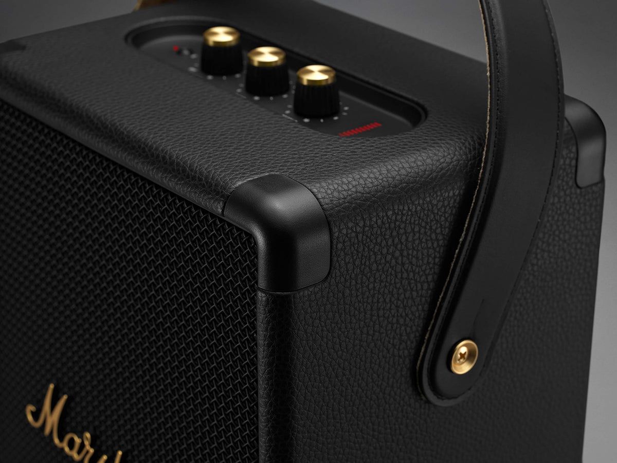 Marshall Tufton Haut-parleur de fête Bluetooth portable d'extérieur, résistant à l'eau IPX2 - Noir et laiton