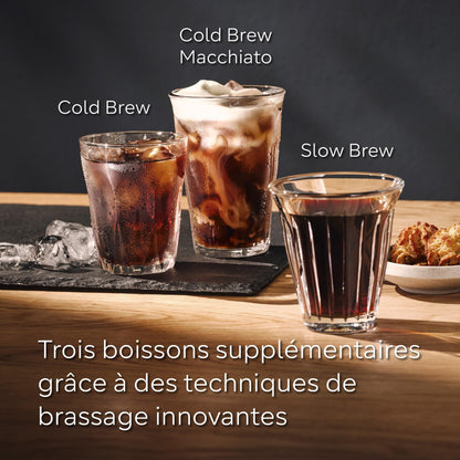 SIEMENS EQ700 classic TP715E17 Machine à café automatique avec contrôle par application, infusion à froid, écran tactile, jusqu'à 10 créations de café favorites, nettoyage automatique à la vapeur