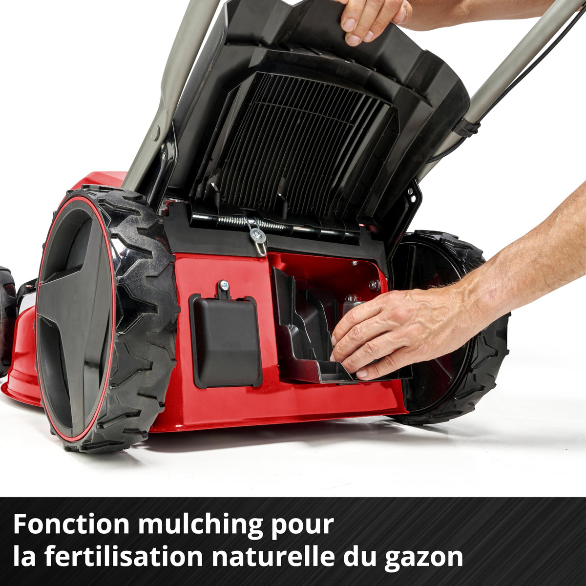 Einhell Professional Tondeuse à gazon sans fil GP-CM 36/47S Li BL (4x4,0Ah) Power X-Change (36V, moteur Brushless, Coupe à 47cm, Bac de 65L) Livré avec 4 Batteries 4,0Ah et 2 Chargeurs doubles