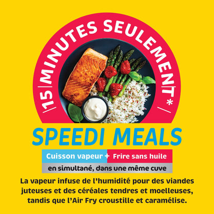 Ninja Speedi 10-en-1 Cuiseur rapide, Air Fryer, Friteuse à air et Multicuiseur, 5.7L, Repas pour 4 en 15 minutes, Vapeur, Gril, Cuire au four, Rôtir, Saisir, Mijoter et plus, Noir, ON500EU