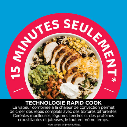 Ninja Speedi 10-en-1 Cuiseur rapide, Air Fryer, Friteuse à air et Multicuiseur, 5.7L, Repas pour 4 en 15 minutes, Vapeur, Gril, Cuire au four, Rôtir, Saisir, Mijoter et plus, Gris Sel de Mer, ON400EU