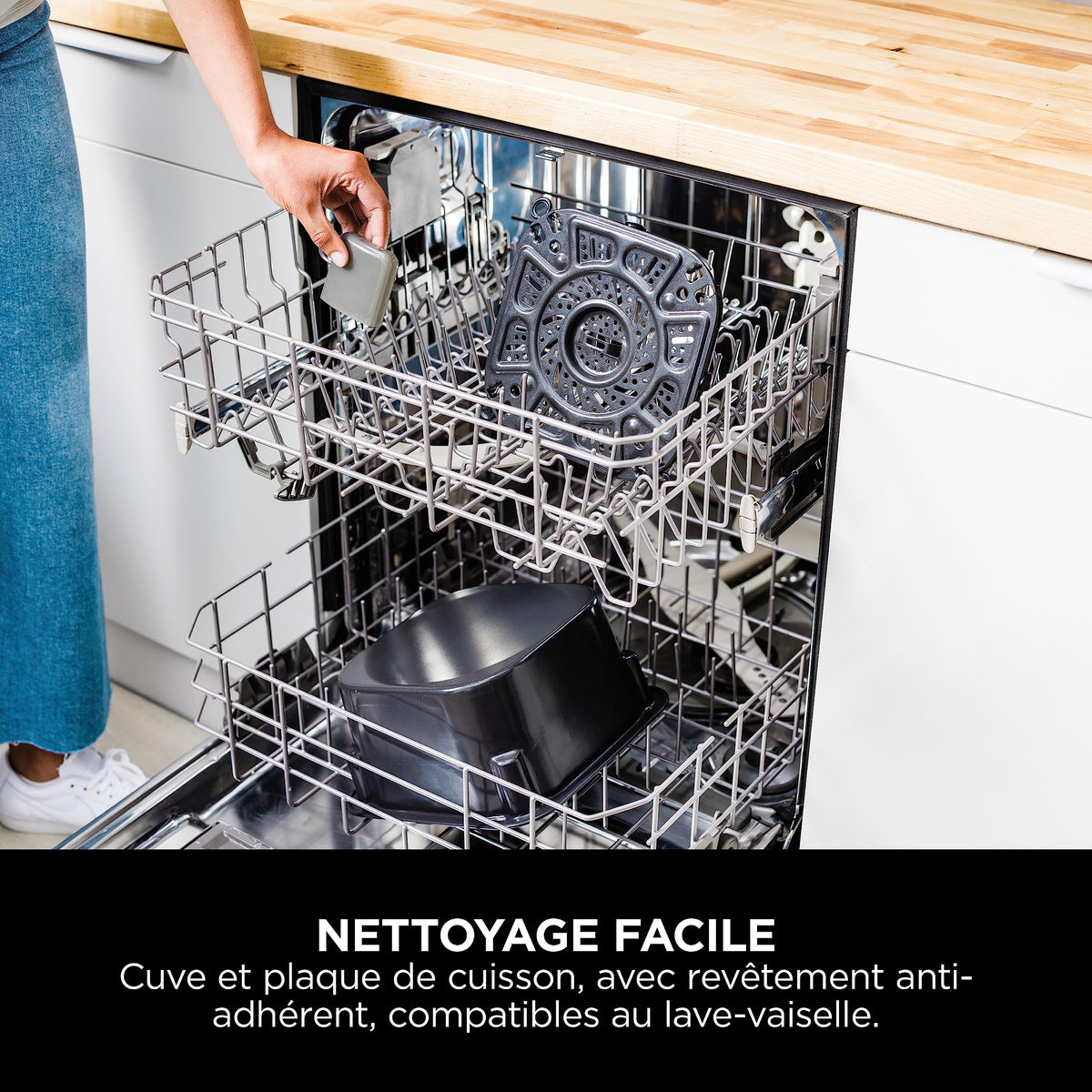 Ninja Speedi 10-en-1 Cuiseur rapide, Air Fryer, Friteuse à air et Multicuiseur, 5.7L, Repas pour 4 en 15 minutes, Vapeur, Gril, Cuire au four, Rôtir, Saisir, Mijoter et plus, Gris Sel de Mer, ON400EU
