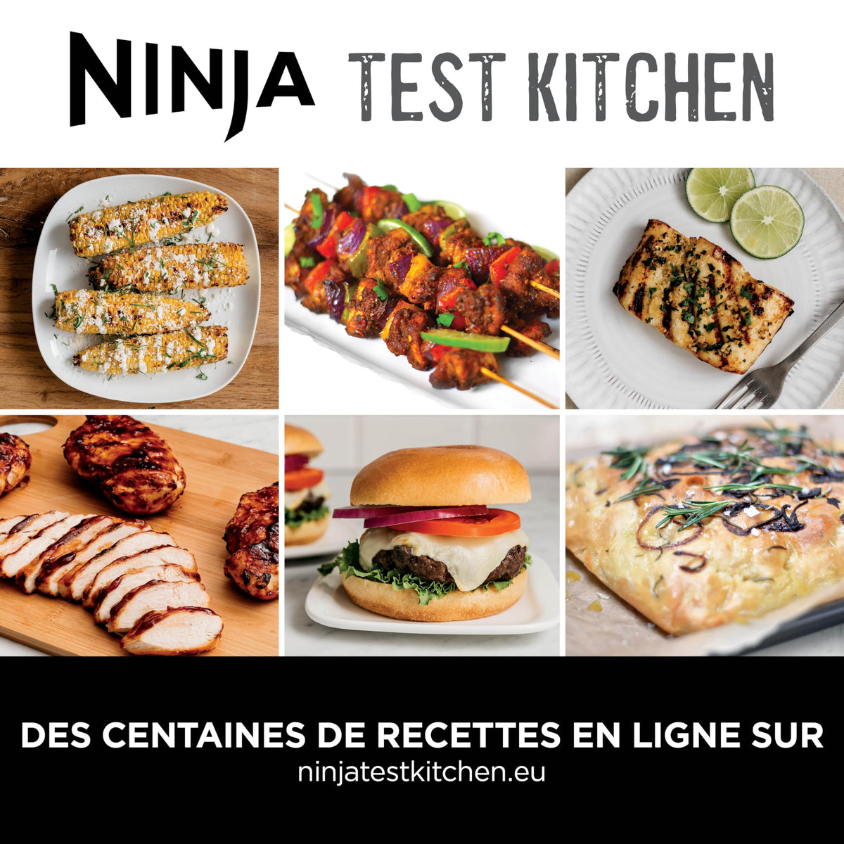 Ninja MAX 6-en-1 Grill d’intérieur et friteuse sans huile, 6 modes, cuit jusqu’à 6 hamburgers, capacité 3,8 l, faible dégagement de fumée, thermomètre à viande numérique inclus, Gris/Argent, DG551EU