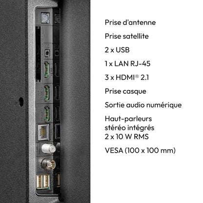 MEDION TV 43 Pouces (108 cm) Television (Smart TV, 4K, Dolby Vision HDR, Prime Video, Disney+, Dolby Atmos, DTS X, Compatible avec Google TV, PVR, Blu
