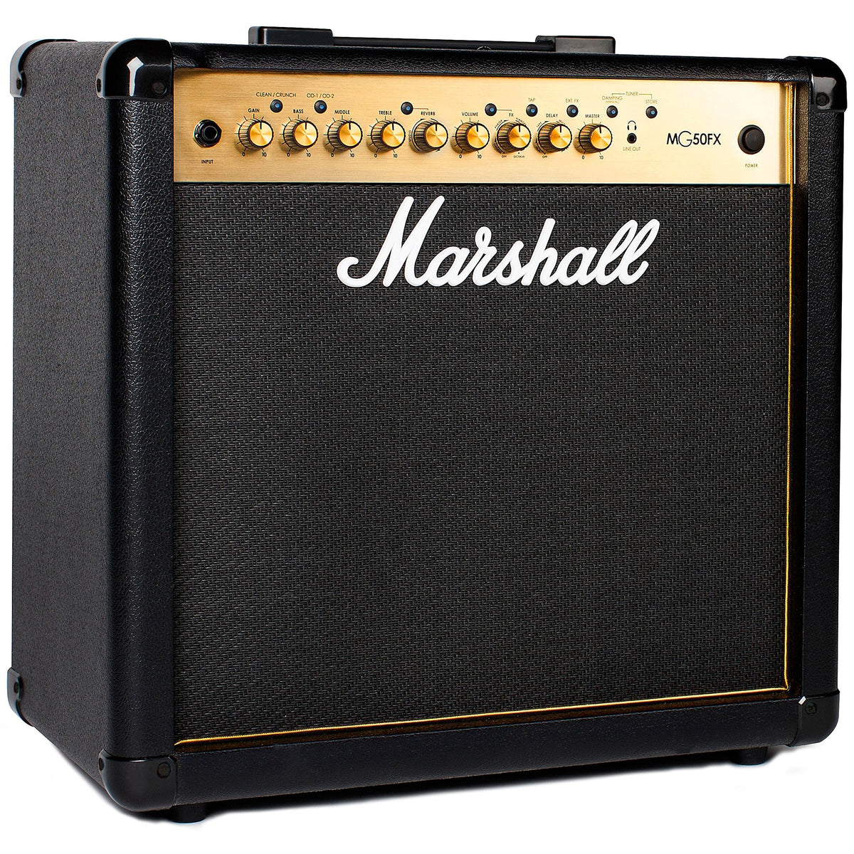 Marshall MG50GFX Amplificateur Combo pour Guitare avec Effets intégrés, ampli d'entraînement adapté à la Guitare électrique - Noir et doré